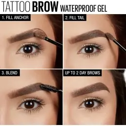 Gel colorant sourcils Maybelline Tatto Brow Waterproof